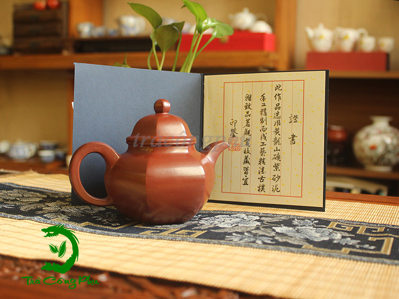 Ấm Tử Sa Lăng Hoa Lục Phương - ATS1254